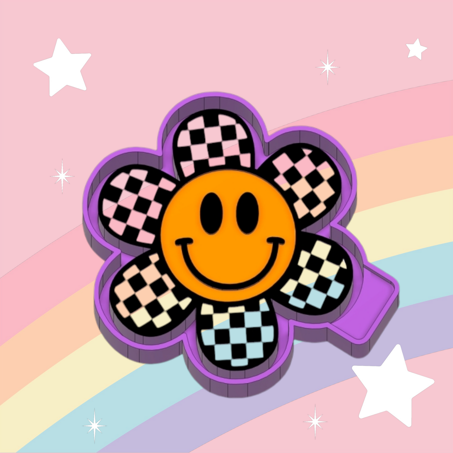 Checkered flower (Full sized mold)